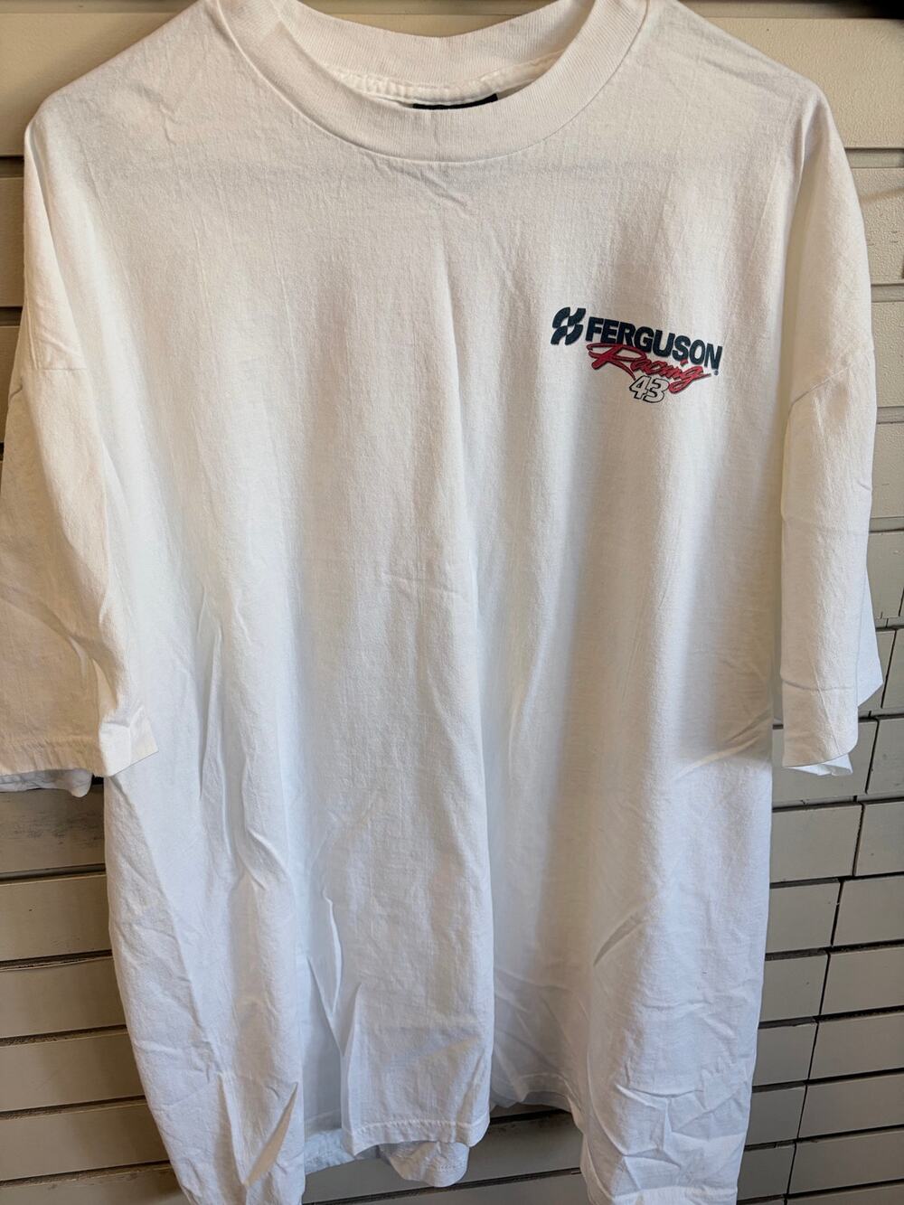 Vtg Ferguson Racing Richard Petty KING Shirt XL White Shirt STP Cheerios